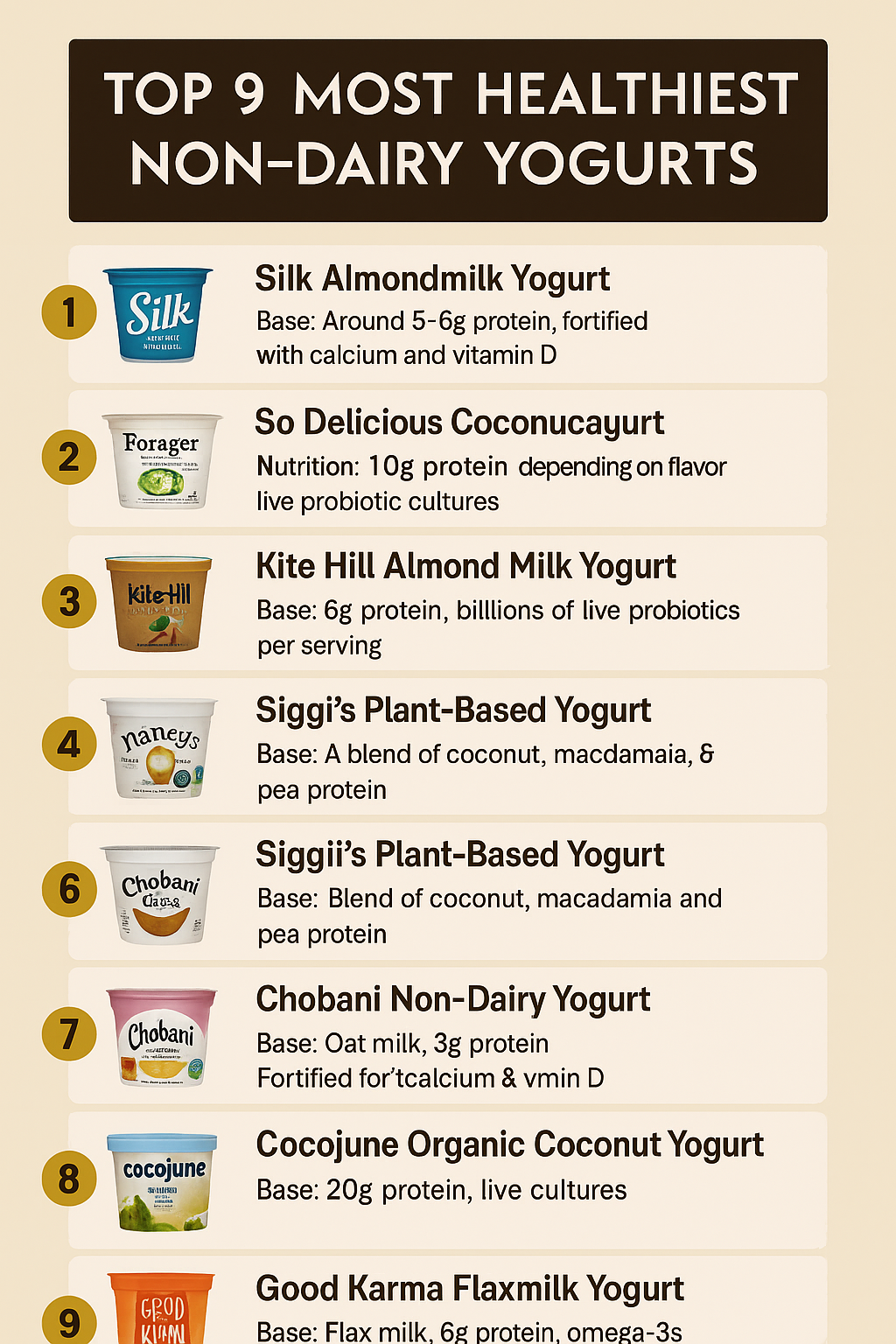 Top 9 Most Healthiest Non-Dairy Yogurts You Can Buy in 2025